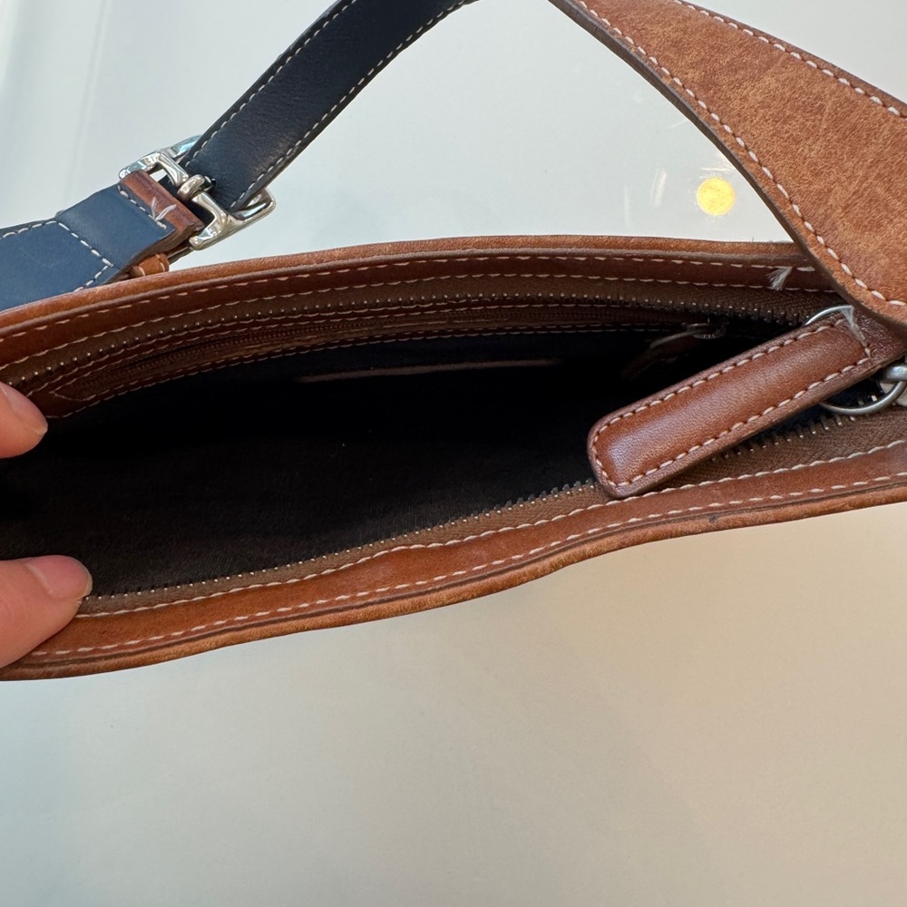 Coach Signature Stripe Demi Hobo blue/tan Shoulder Bag - Picture 6 of 9